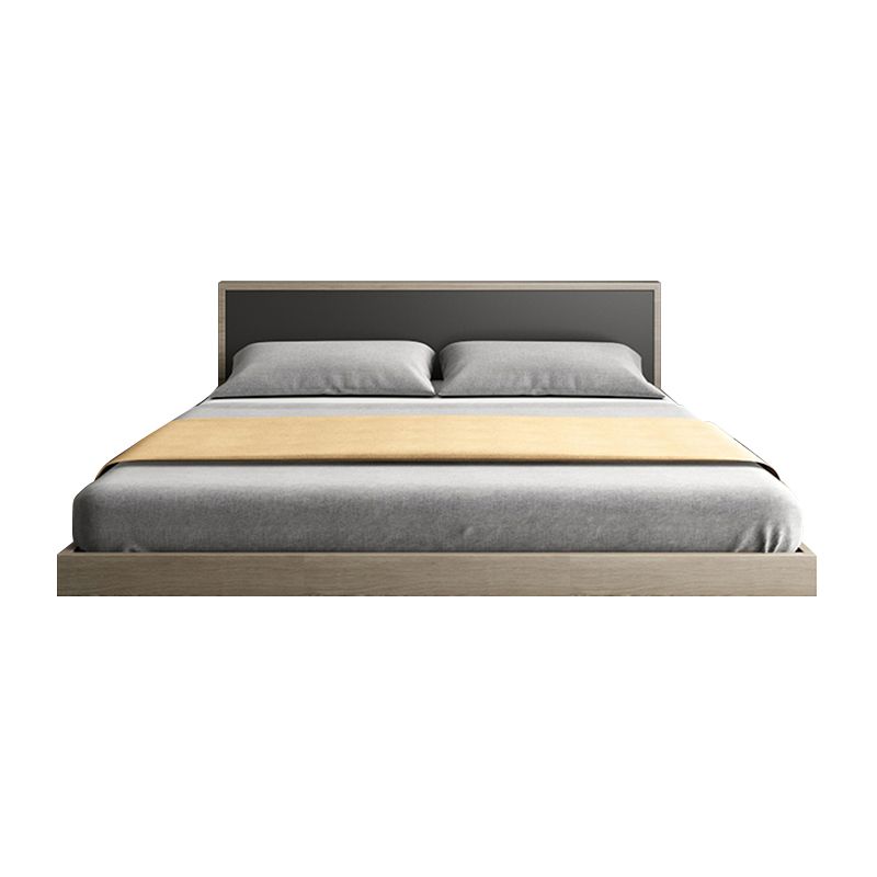 Contemporary Gray Panel Bed with Rectangular Headboard in Wood Clearhalo 'Bedroom Furniture' 'Beds' 'furn' 'furn_beds' 'Furniture' 1200x1200_5dd66adb-9ccc-4e8f-8716-e925d114417b