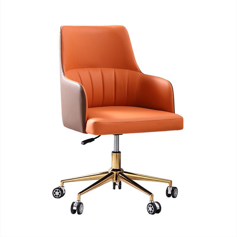 Modern Fixed Arms Desk Chair Adjustable Seat Height Office Chair with Wheels Clearhalo 'furn' 'furn_office_chair' 'Furniture' 'Office Chairs' 'Office Furniture' 'office_chair' 1200x1200_5dd694b0-bdc3-490f-b54c-0f4eface4050