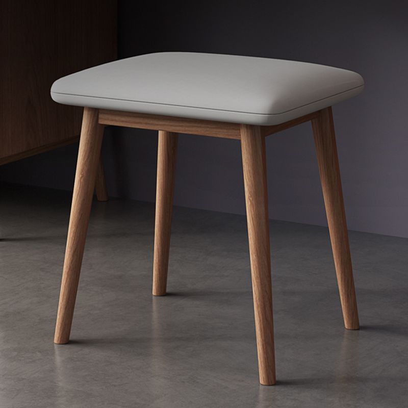 Tavolo da vanità contemporaneo e set di sgabelli con specchio, set di vanità per trucco in legno