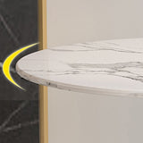 メタルモダンラウンドダイニングテーブルダイニングルーム用の焼結石トップテーブル