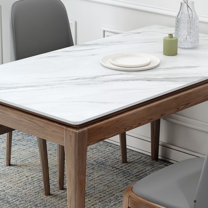 Collezione sala da pranzo in stile Midcentury Collezione Stone 4 gambe Tavolo da pranzo