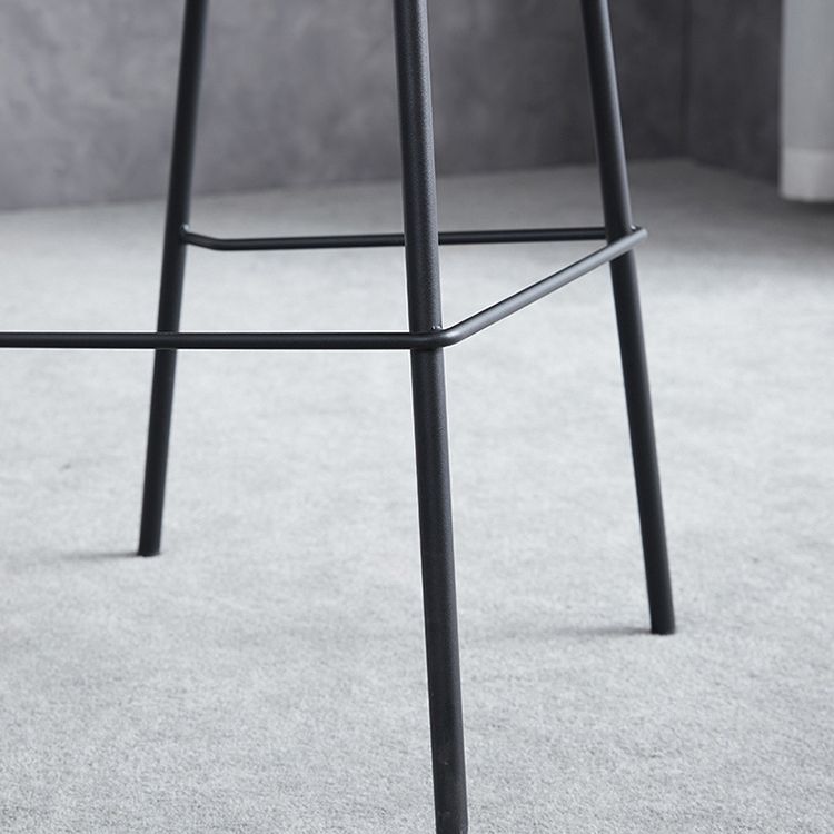 Leather Bar Stool Modern Backrest Counter Stool for Bristol with Metal Base Clearhalo 'Bar Furniture' 'Bar Stools' 'bar_stools' 'furn' 'furn_bar_stools' 'Furniture' 'Kitchen & Dining Furniture' 1200x1200_5dd92a76-1bcf-4ff4-9912-42a423796034