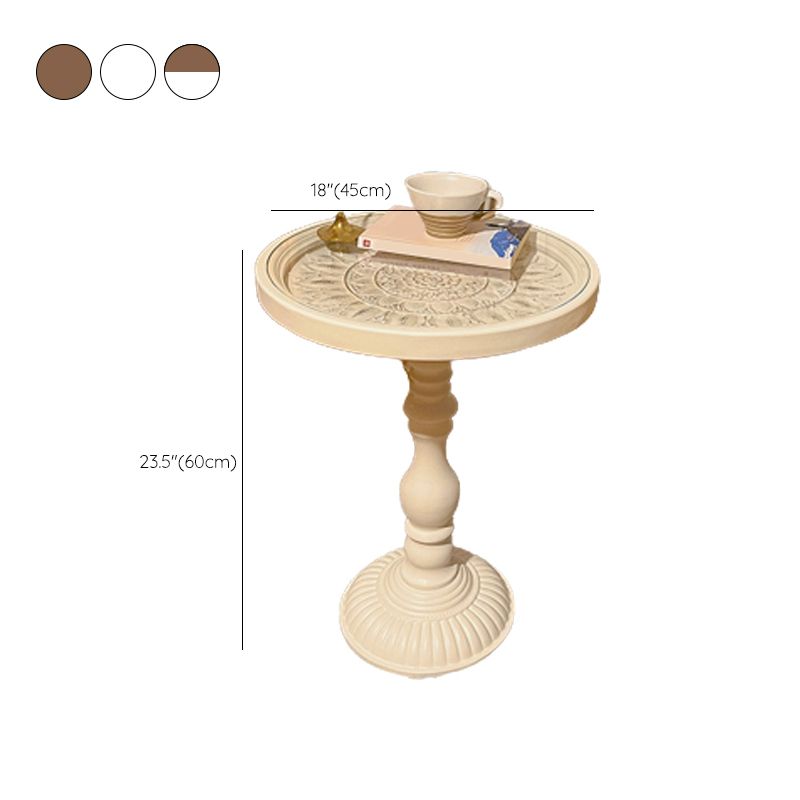 Modernistic Accent Side Table Glass Top Living Room Round Pedestal End Table