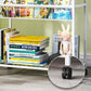White Bookshelf Contemporary Style Bookcase for Study Room with Casters