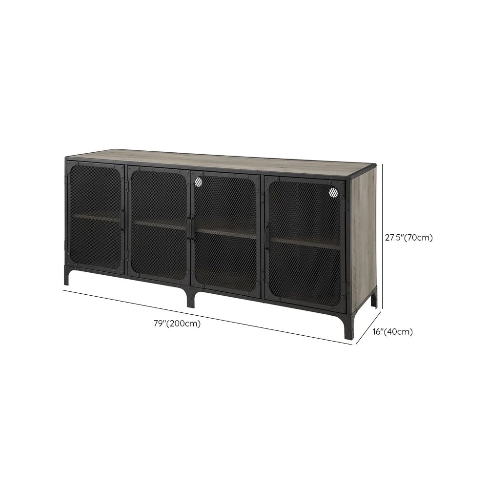 Industrial Wood TV Stand Enclosed Storage TV Media Console with Legs for Living Room Clearhalo 'furn' 'furn_tv_stands_entertainment_centers' 'Furniture' 'Living Room Furniture' 'TV Stands & Entertainment Centers' 'TV Stands & Media Storage Furniture' 'tv_stands_entertainment_centers' 1200x1200_5dd9f18f-99e3-4116-89a5-9cde9016dfaf