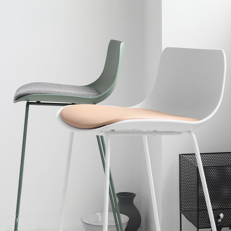 Industrial Indoor Armless Stool Plastic Bar Stool with Upholstered Clearhalo 'Bar Furniture' 'Bar Stools' 'bar_stools' 'furn' 'furn_bar_stools' 'Furniture' 'Kitchen & Dining Furniture' 1200x1200_5ddba243-66ef-4418-9ee1-69a98aa6215b