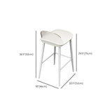 Contemporary Acrylic Bar Stools Low Back Living Room Counter Chair