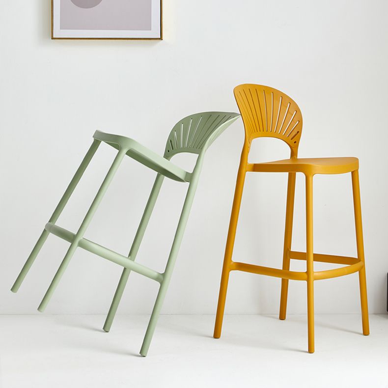 29.53" Plastic Scandinavian Kitchen Dining Room Armless Stool Low Back Bar Stool Clearhalo 'Bar Furniture' 'Bar Stools' 'bar_stools' 'furniture_bar_stools' 'Kitchen & Dining Furniture' 'kitchen&dining_furn' 'kitchen' 'kitchen_furn' Furniture' 1200x1200_5ddccaf7-ac7d-4a2b-bc0c-e11d6a1ed888