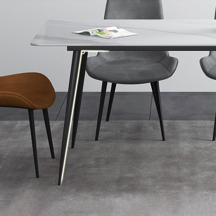 Modern Style Rectangle Dining Table Stone 4-foot Furniture for Dining Room Clearhalo ' dining_table' 'Dining Tables & Seating' 'Dining Tables' 'furn' 'furn_dining_table' 'Furniture' 'furniture_dining_table' 'Kitchen & Dining Furniture' 'kitchen&dining_furn' 'kitchen' 'kitchen_dining_table' 1200x1200_5ddcfe30-55a7-40d6-a1df-e56dc380c4e5