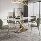 Traditional Luxury Sintered Stone Top Dining Table Rectangle Table in White with Gold Pedestal Clearhalo ' dining_table' 'Dining Tables & Seating' 'Dining Tables' 'furn' 'furn_dining_table' 'Furniture' 'furniture_dining_table' 'Kitchen & Dining Furniture' 'kitchen&dining_furn' 'kitchen' 'kitchen_dining_table' 1200x1200_5dde15e8-3580-4dd6-b887-1f0b4241b923