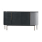 Metal and Solid Wood Cabinet Black Bar Pulls Straight Legs Accent Cabinet Clearhalo 'Cabinets & Chests' 'cabinets_chests' 'furn' 'furn_cabinets_chests' 'Furniture' 'Living Room Furniture' 1200x1200_5de01228-a1d2-41c2-9079-ef922a05a42e