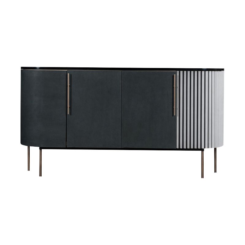 Metal and Solid Wood Cabinet Black Bar Pulls Straight Legs Accent Cabinet Clearhalo 'Cabinets & Chests' 'cabinets_chests' 'furn' 'furn_cabinets_chests' 'Furniture' 'Living Room Furniture' 1200x1200_5de01228-a1d2-41c2-9079-ef922a05a42e