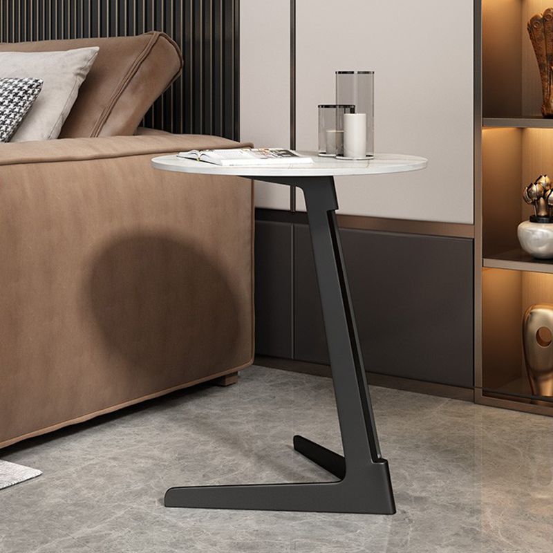 18-inch Pedestal End Table Modern Marble Top Side Table for Living Room Clearhalo 'Coffee & Accent Tables' 'End & Side Tables' 'end_side_table' 'Furniture' 'furniture_end_side_table' 'Living Room Furniture' 1200x1200_5de0c78e-79e4-45af-ad7b-7af2f874fb47