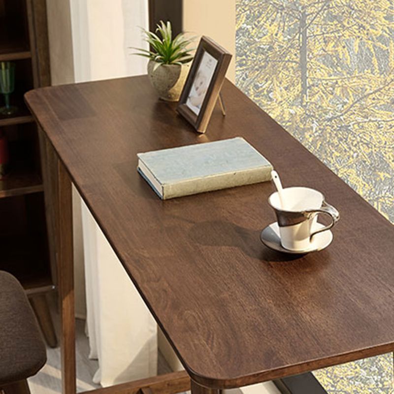Contemporary Bar Dining Table Rectangle Wood Bar Table Trestle Base in Brown Clearhalo 'Bar Furniture' 'Bar Tables' 'bar_tables' 'Furniture' 'furniture_bar_tables' 'Kitchen & Dining Furniture' 'kitchen&dining_furn' 'kitchen' 1200x1200_5de15c83-9cf5-4704-a5e2-f3ba2cd1e893
