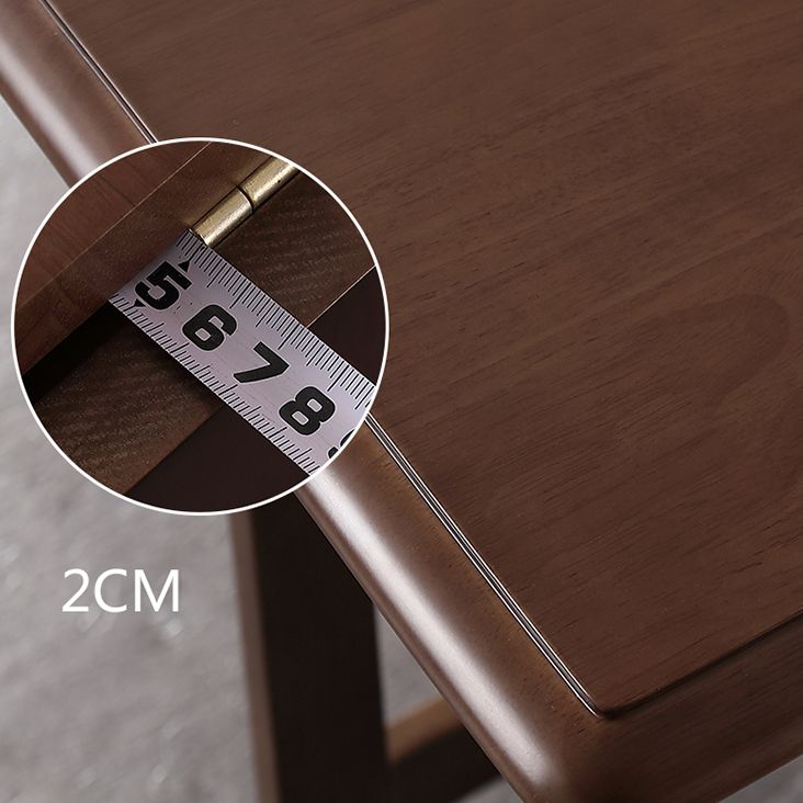 Mid-Century Modern Brown Dining Table Solid Wood Drop-Leaf Dining Table for Home Use Clearhalo ' dining_table' 'Dining Tables & Seating' 'Dining Tables' 'furn' 'furn_dining_table' 'Furniture' 'furniture_dining_table' 'Kitchen & Dining Furniture' 'kitchen&dining_furn' 'kitchen' 'kitchen_dining_table' 1200x1200_5de32559-249a-477a-9db8-01d07ea57b66