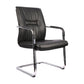 Modern Desk Chair Leather Computer Chair Mid-Back Chair in Black