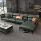 Vlek resistent modernisme sofa & chaise flared arm sectional