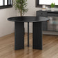 Table à manger ronde de style moderne Table à manger en bois massif en noir