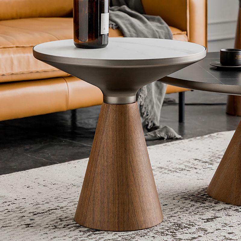 Slate Coffee Table Round Modern Minimalist Coffee Table for Living Room