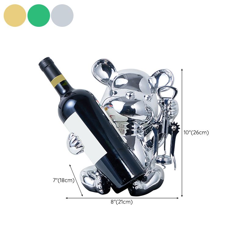 Glam Wine Bottle Rack Tabletop Resin Bottle Holder voor woonkamer
