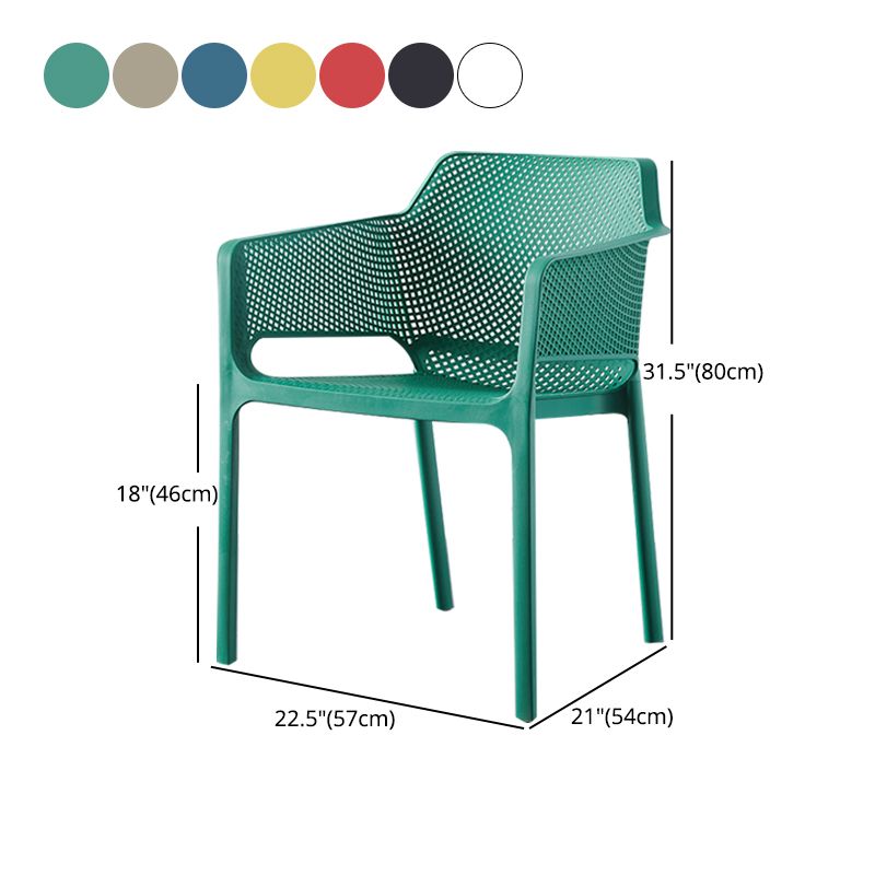 Scandinavian Plastic Kitchen Dining Room Armchair Solid Back Chair Clearhalo ' kitchen&dining_furn' 'Dining Chairs' 'Dining Tables & Seating' 'dining_chair' 'Furniture' 'furniture_dining_chair' 'Kitchen & Dining Furniture' 'kitchen' 1200x1200_5de597db-8f1d-419e-8698-849c224ef57d
