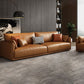 Mid-Century Modern Pillow Top Arm Sectional 33.46"H Cushion Back Sofa,Tan Clearhalo 'furn' 'furn_sectionals' 'Furniture' 'furniture_sectionals' 'Living Room Furniture' 'Sectionals' 1200x1200_5de5f3a7-4be2-40aa-98f3-8186effbfb0b