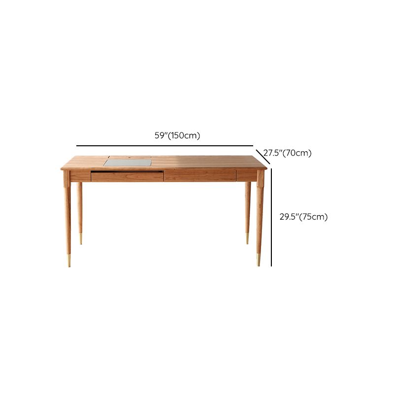 Tavolo da laptop a forma di rettangolare Distanza di scrittura in legno in marrone