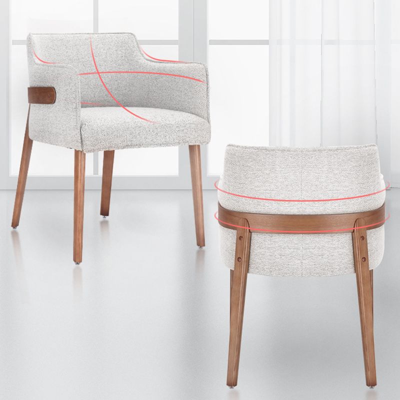Modern Simple Arm Chair Wooden Base Dining Arm Chair for Living Room Clearhalo 'Dining Chairs' 'Dining Tables & Seating' 'dining_chair' 'furn' 'furn_dining_chair' 'Furniture' 'Kitchen & Dining Furniture' 1200x1200_5de8647d-2838-420e-bfa7-95c54b027913