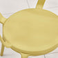 Chaise de cuisine contemporaine chaise latéral de bras à manger avec des jambes en plastique