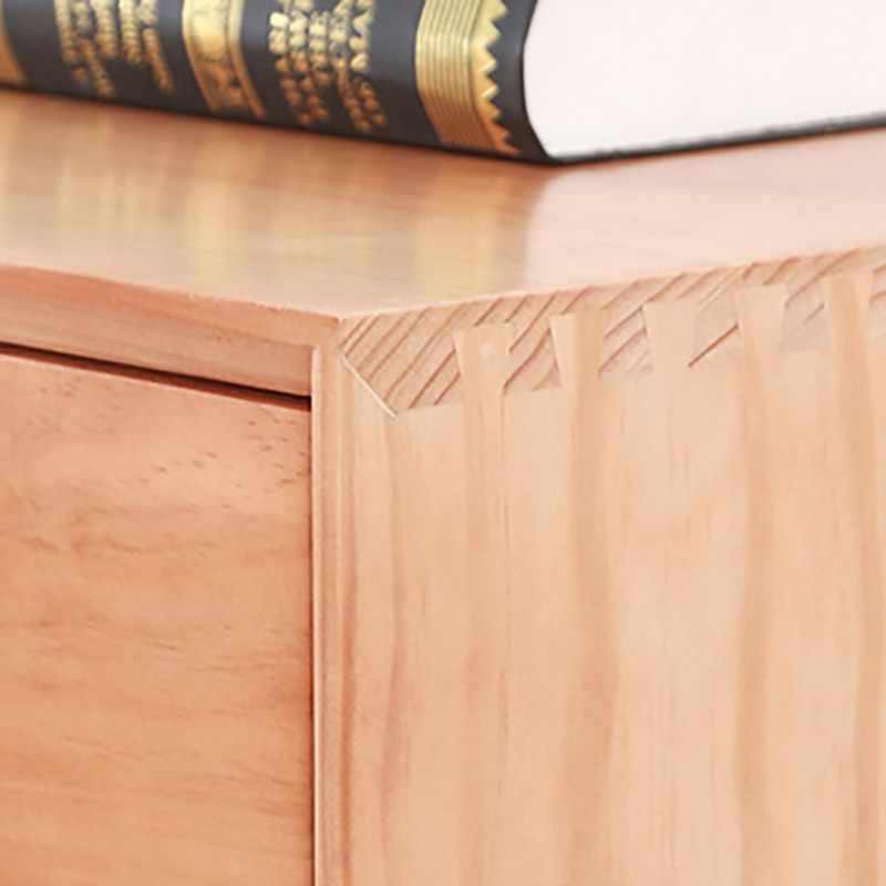 Contemporary Cabinet Pine Rectangle 1 - Drawer with Doors Knobs Accent Cabinet Clearhalo 'Cabinets & Chests' 'cabinets_chests' 'furn' 'furn_cabinets_chests' 'Furniture' 'Living Room Furniture' 1200x1200_5dea06fe-85f5-476c-8e5a-5454f1daed28