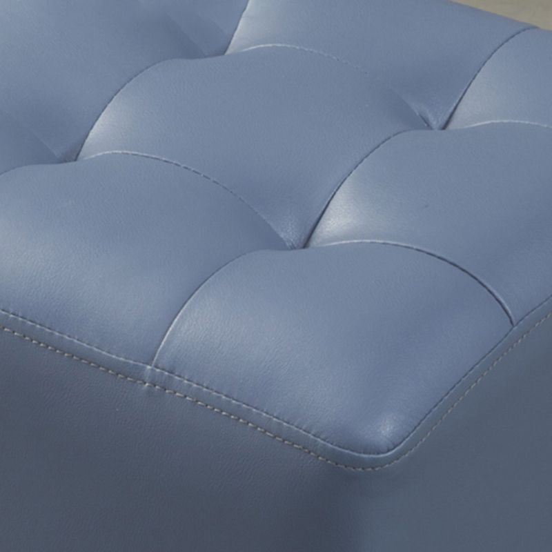 Contemporary Pouf Ottoman Genuine Leather Tufted Upholstered Solid Color Ottoman Clearhalo 'furn' 'furn_ottomans_poufs' 'Furniture' 'Living Room Furniture' 'Ottomans & Poufs' 'ottomans_poufs' 1200x1200_5deb1593-a7ca-43f3-829b-7b0a13222f39