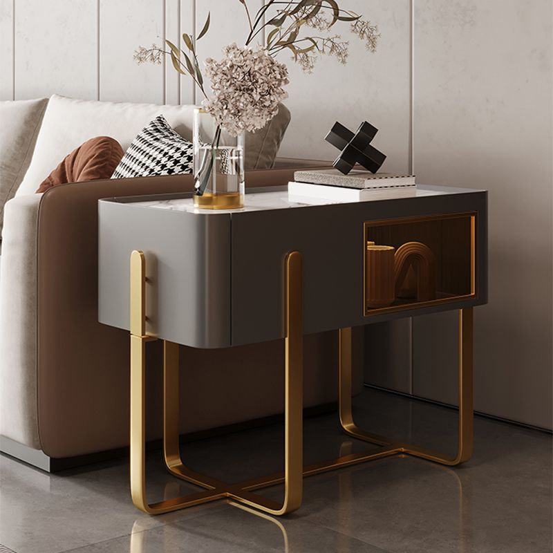 Tavolo di accento laterale in marmo della metà secolo