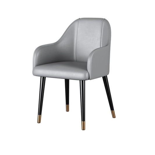 Glam Faux Leather Dining Chairs Metal Arm Dining Room Chairs Clearhalo 'Dining Chairs' 'Dining Tables & Seating' 'dining_chair' 'furn' 'furn_dining_chair' 'Furniture' 'Kitchen & Dining Furniture' 1200x1200_5dedb2a1-d792-43ee-a562-2044c8864002