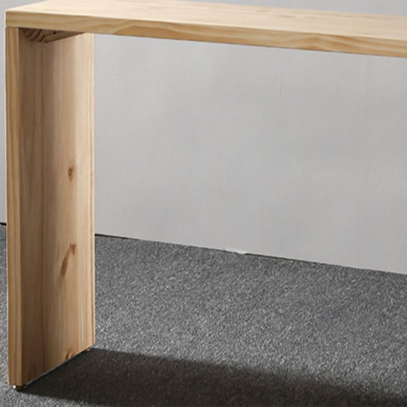 Rectangle Standard Height Bar Table Pine Solid Wood Bar Dining Table with Double Pedestal Clearhalo 'Bar Furniture' 'Bar Tables' 'bar_tables' 'furn' 'furn_bar_tables' 'Furniture' 'Kitchen & Dining Furniture' 1200x1200_5dee1329-6a2e-4bda-9fc2-7dba0be519ac