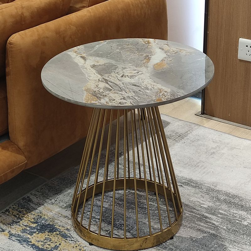 Tavolo laterale moderno in cornice in ardesia rotondo del divano tavolo per soggiorno