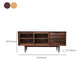 Sideboard moderno a 4 a tasto da pranzo in legno massiccio a 4 cassetto con porta scorrevole