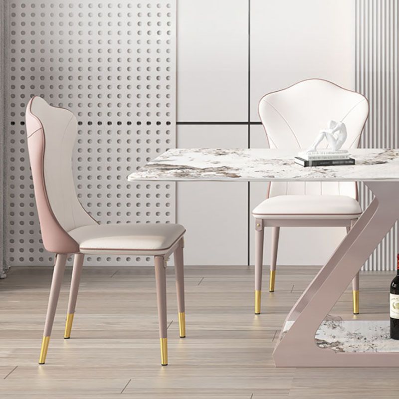 Leather Dining Side Chair Scandinavian Design Solid Back Armless Dining Chairs Clearhalo 'Dining Chairs' 'Dining Tables & Seating' 'dining_chair' 'furn' 'furn_dining_chair' 'Furniture' 'Kitchen & Dining Furniture' 1200x1200_5df2d53f-6c8d-4b0a-9cb5-3106027404bd