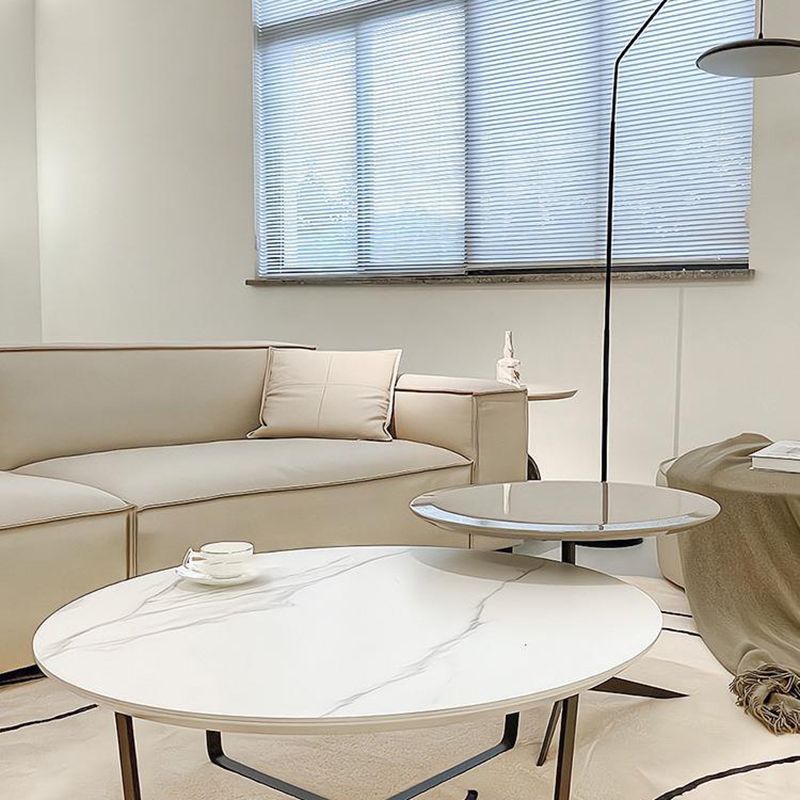 Divano a braccio quadrato a 4 posti moderno 110.23 "divano in leatine di beige largo