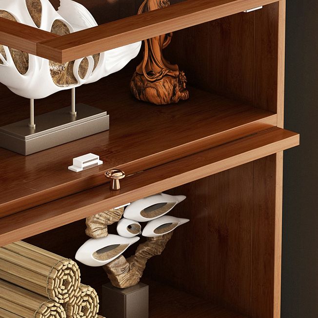 Brown Modern Standard Bookcase Manufactured Wood Bookcase with Door for Home Clearhalo 'Bookcases' 'furn' 'furn_bookcases' 'Furniture' 'furniture_bookcases' 'kitchen' 'kitchen_bookcases' 'Living Room Furniture' 'Office Furniture' 1200x1200_5df6154c-8e53-4f9f-bd24-1a6ff70f8e05