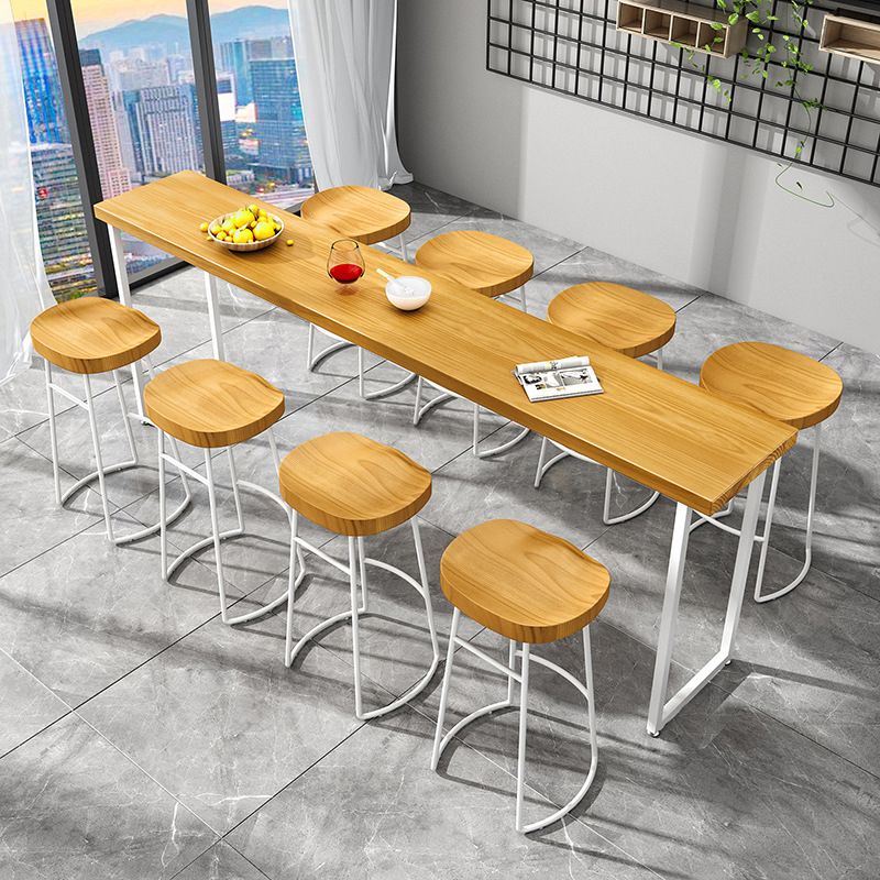 Contemporary Solid Wood Bar Counter Rectangle Bar Counter with Sled Base Clearhalo 'Bar Furniture' 'Bar Tables' 'bar_tables' 'furn' 'furn_bar_tables' 'Furniture' 'furniture_bar_tables' 'Kitchen & Dining Furniture' 1200x1200_5df63901-f2c8-4d16-b810-3e7f40e903c0