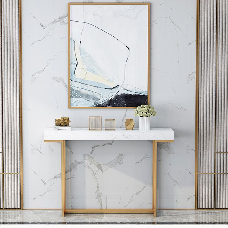 Tavolo da cosco del cavalletto di ferro con tavolo dell'accento superiore in marmo per Hall