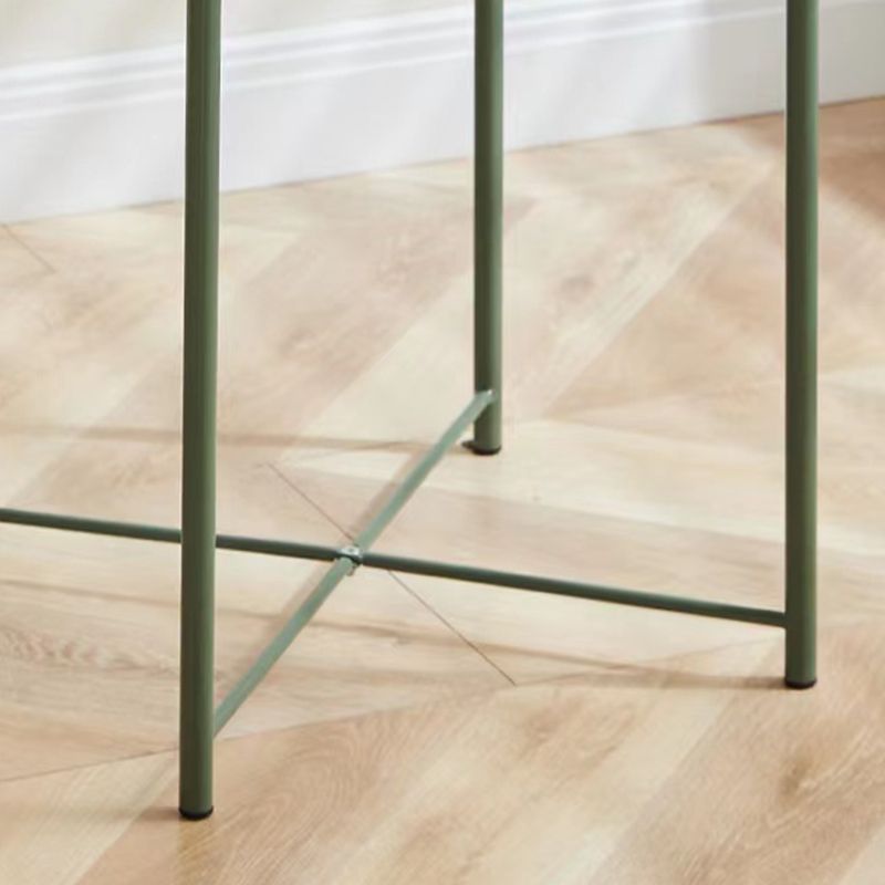 Mid-Century Round Tray Top Side Table Metal Cross Legs End Table Clearhalo 'Coffee & Accent Tables' 'End & Side Tables' 'end_side_tables' 'furn' 'furn_end_side_tables' 'Furniture' 'Living Room Furniture' 1200x1200_5df73f4d-a8d9-4aa6-a81b-02e3f6f80add