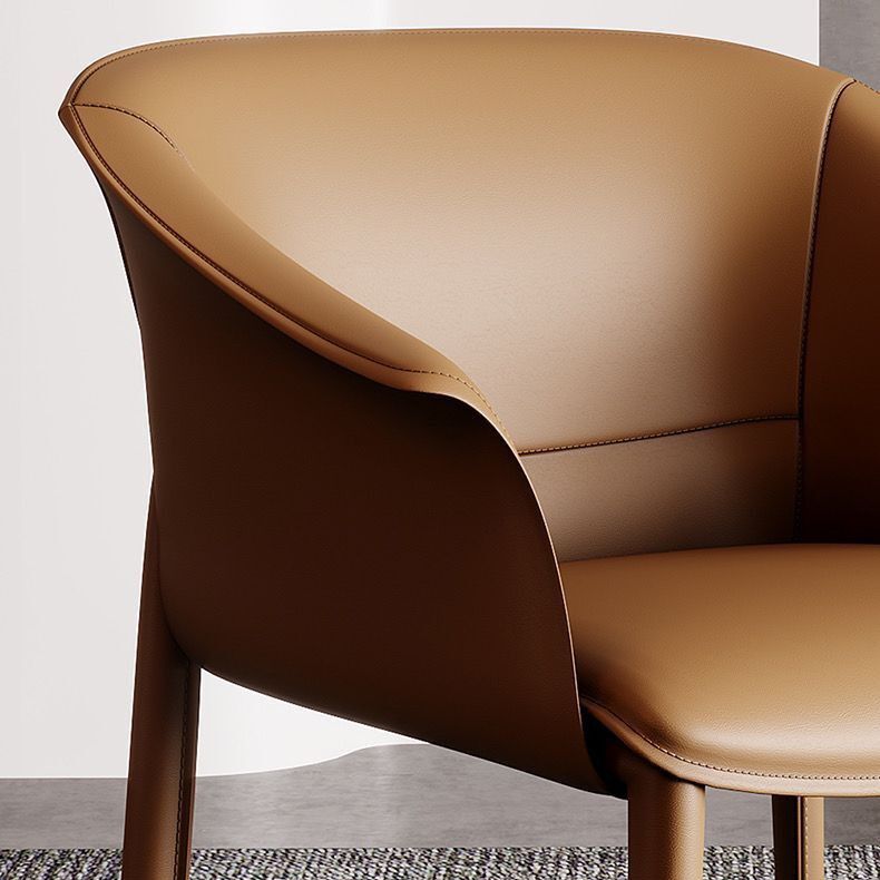 Contemporary Kitchen Dining Chair Metal Legs Upholstered Arm Chair Clearhalo 'Dining Chairs' 'Dining Tables & Seating' 'dining_chair' 'furn' 'furn_dining_chair' 'Furniture' 'Kitchen & Dining Furniture' 1200x1200_5df8b717-5565-4ce3-97e2-85de577026c9