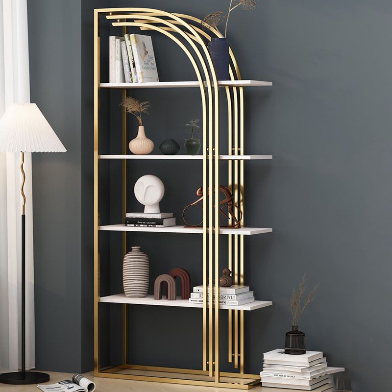 12"W Bookshelf Open Back Glam Style Bookcase for Study Room Home Office Clearhalo 'Bookcases' 'furn' 'furn_bookcases' 'Furniture' 'furniture_bookcases' 'kitchen' 'kitchen_bookcases' 'Living Room Furniture' 'Office Furniture' 1200x1200_5dfaff89-9742-4259-8ee1-924bb1f31f17
