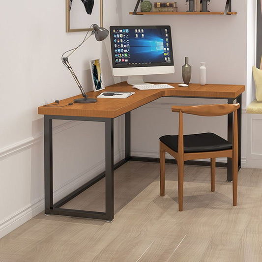 Contemporary Style Iron Office Desk L-Shape Writing Desk for Office Clearhalo 'furn' 'furn_office_desk' 'Furniture' 'Office Desks' 'Office Furniture' 'office_desk' 1200x1200_5dfb4590-6611-4071-a31d-23eaa765dbf3