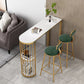 White Stone Bar Dining Table Contemporary Bar Table with Sled Base Clearhalo 'Bar Furniture' 'Bar Tables' 'bar_tables' 'Furniture' 'furniture_bar_tables' 'Kitchen & Dining Furniture' 1200x1200_5dfc02ac-df36-4b66-8cb1-3c391623974a