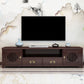 Mueble de TV de madera maciza, consola de soporte de TV abierta Simple para el hogar, estilo tradicional