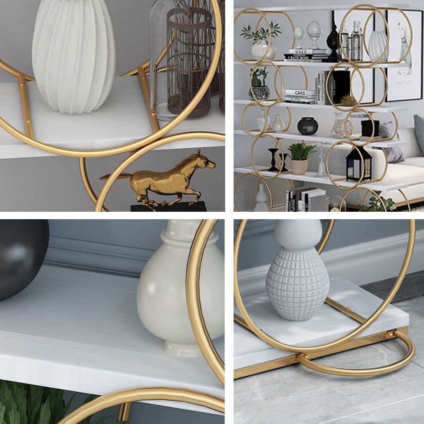 11.81"W Bookshelf Glam Style Open Back Bookcase for Office Study Room Home Clearhalo 'Bookcases' 'furn' 'furn_bookcases' 'Furniture' 'furniture_bookcases' 'kitchen' 'kitchen_bookcases' 'Living Room Furniture' 'Office Furniture' 1200x1200_5dfcfad8-975c-4422-a717-2e01bffc89d8