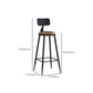 1/3 Pieces Modern Rectangle Solid Wood Bar Table with High Stools
