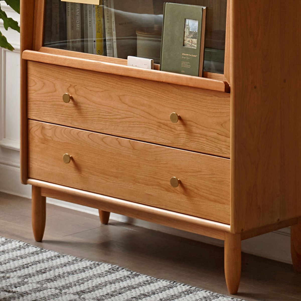 Accento per accento in legno massimo a 2 porte in vetro per la casa